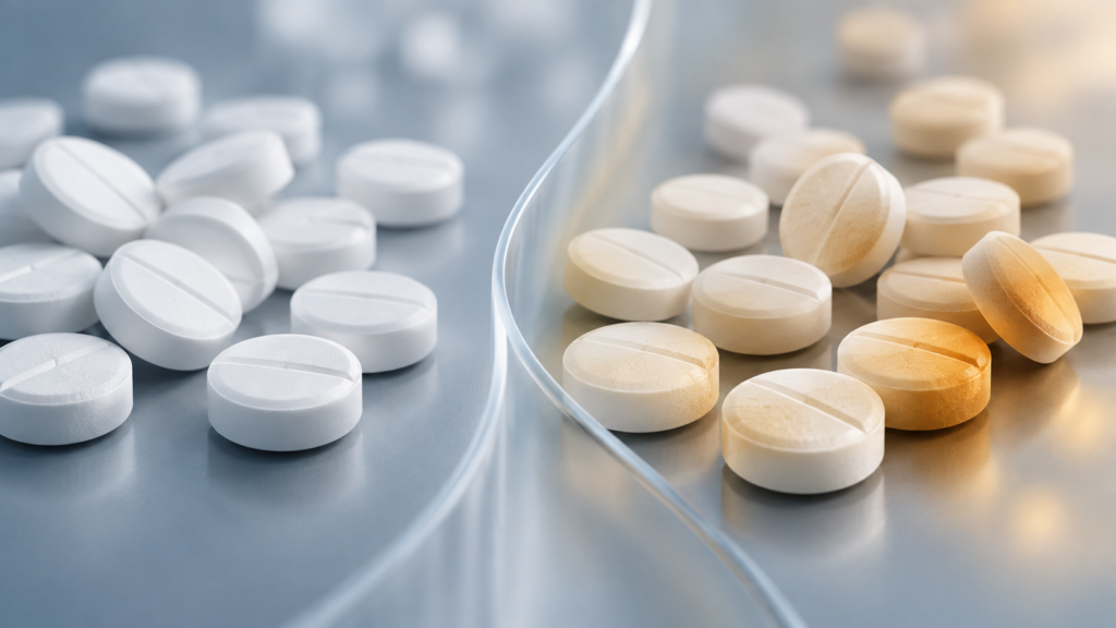 薬剤の組み合わせによる変色を表現したイメージ