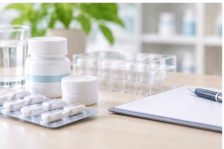 アトモキセチンの品質情報について患者へ説明する薬剤師のイメージ