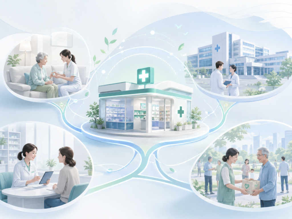 地域連携薬局と健康増進支援薬局の今後をイメージした画像
