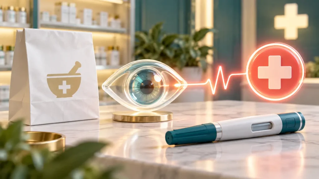 GLP-1関連薬使用中の見え方の変化を確認する薬局フォローのイメージ