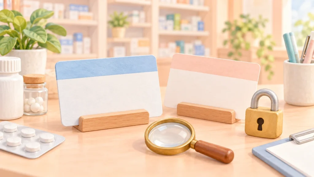 資格確認と本人確認を分けて考える薬局の実務イメージ